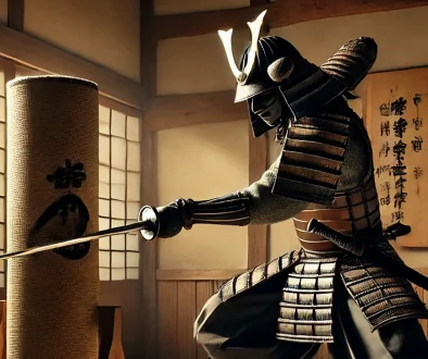 Samurai Performing Tameshigiri
